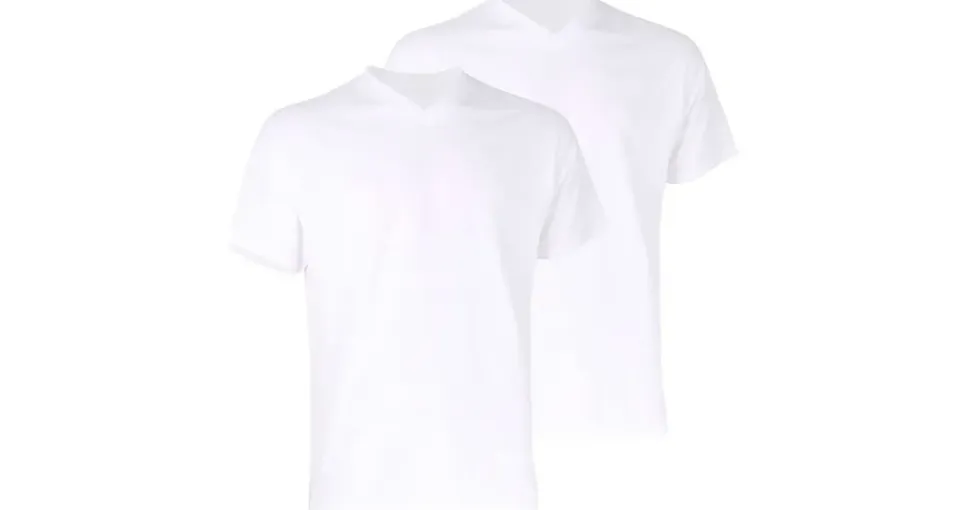 götzburg 1889 Götzburg T-Shirt mit V-Ausschnitt im 2er-Pack Modell 'PURE COTTON', weiss L