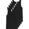 haasis bodywear 5er-Set: Unterhemd in schwarz | Gr.: L