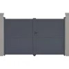 Habitat et Jardin Gartentor 299,5 x 180,9 cm Grau/Aluminium