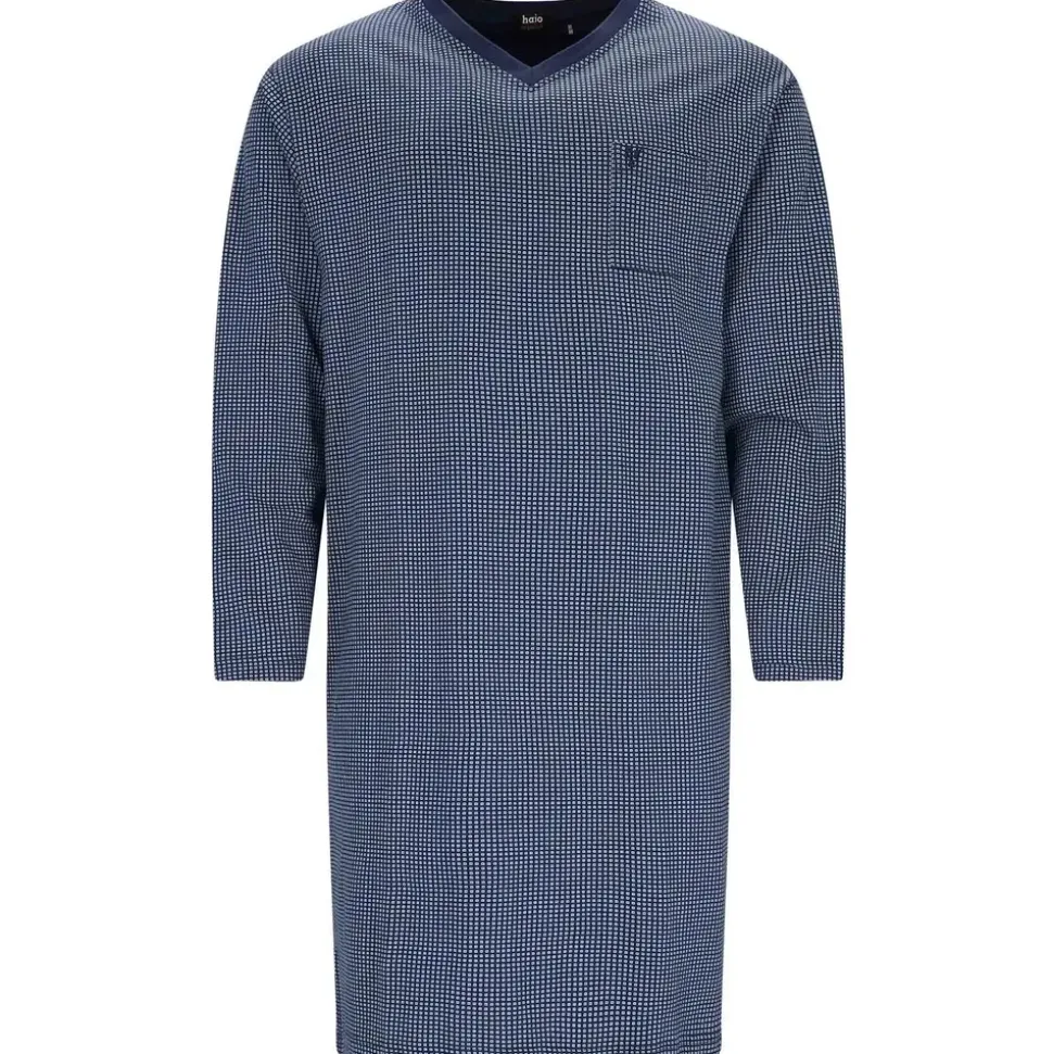 HAJO Nachthemd Premium Cotton Blau L
