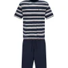 HAJO Pyjama Klima-Light Blau/Grau M