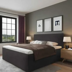 Halmon Schlafkomfort Betten Gent 200 x 200 cm Schwarz