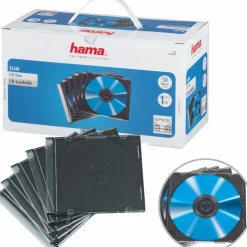 Hama 51269 CD-Leerhülle SlimLine 50er-Pack transperant / schwarz