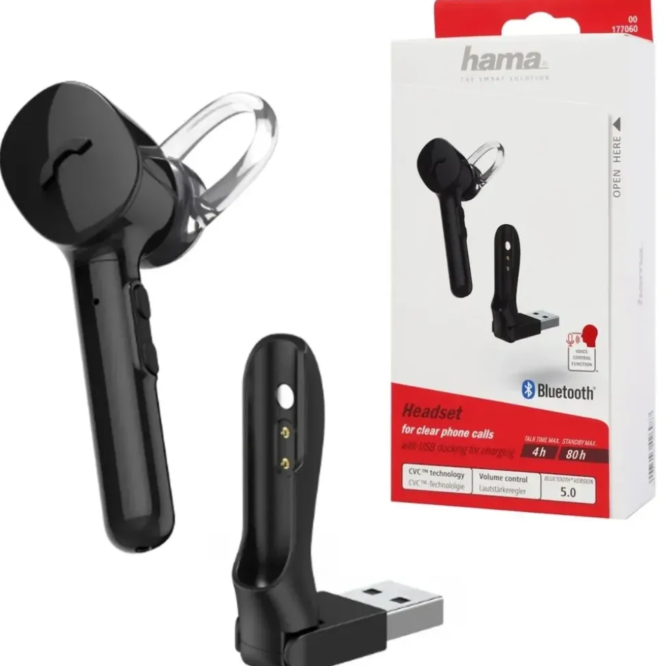 Hama MyVoice 1300, In-ear Headset Bluetooth Schwarz