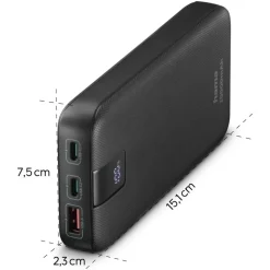 Hama Power Pack PD 20 mit 2 Ausgängen USB-C/USB-A 20.000mAh Anthrazit