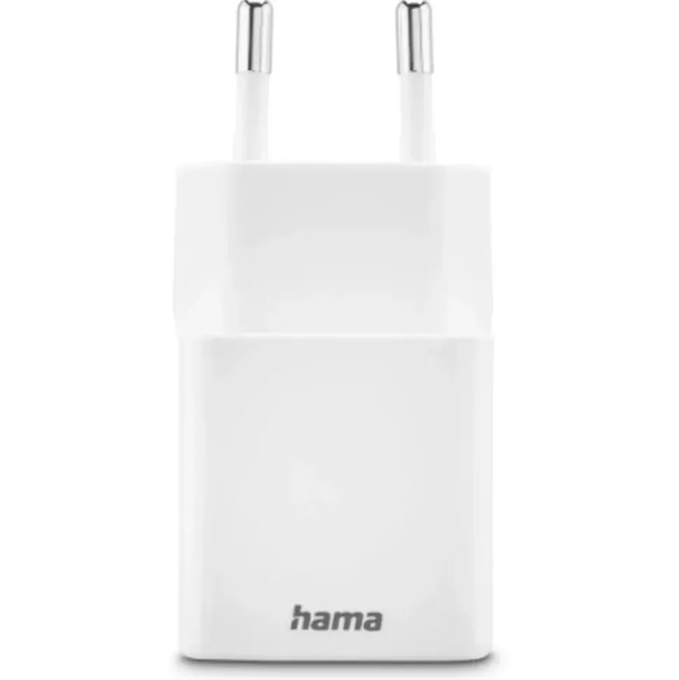 Hama Schnellladegerät, 1x USB-C 1x USB-A Mini-Ladegerät, 30 W, Weiß