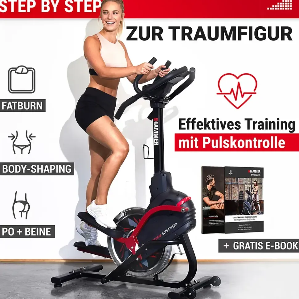 Hammer Cross Stepper schwarz/rot