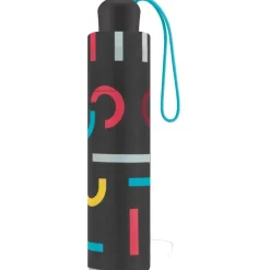 Happy Rain Taschenschirm mit Shopper 2 in 1 supermini with shopper letterjam mul...