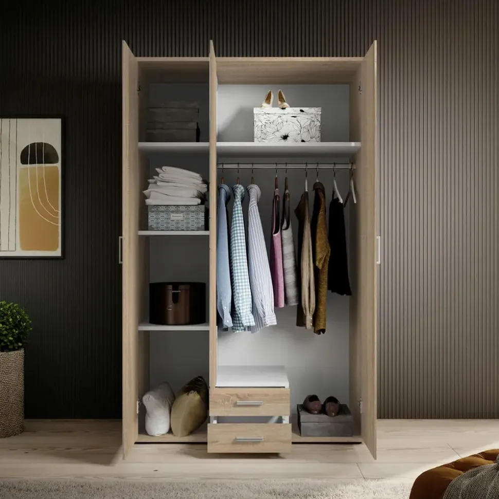 Harper Kleiderschrank HARPER BREST 120 x 196 x 54 cm Braun