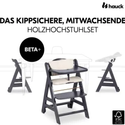hauck Beta Plus Grau inkl. 2in1 Neugeborenen-Aufsatz