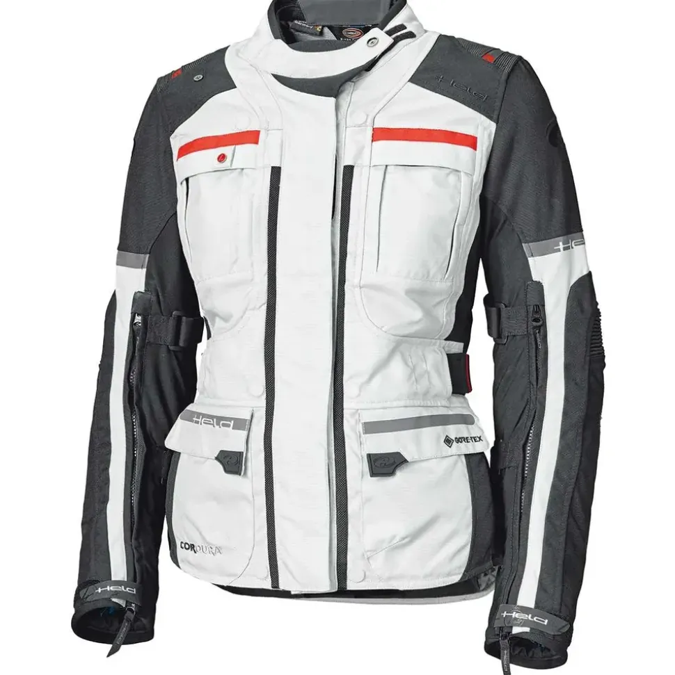 Held Carese Evo Textiljacke Grau/Rot L