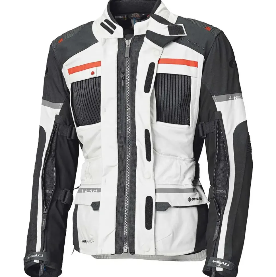 Held Carese Evo Textiljacke Grau/Rot L