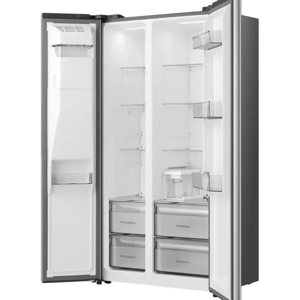 Hisense RS5P528STIE Side-by-Side (528 l, 1786 mm hoch, Silber)