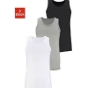 H.I.S. H.I.S Tanktop in grau-meliert, weiß, schwarz | Gr.: 9