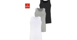 H.I.S. H.I.S Tanktop in grau-meliert, weiß, schwarz | Gr.: 9