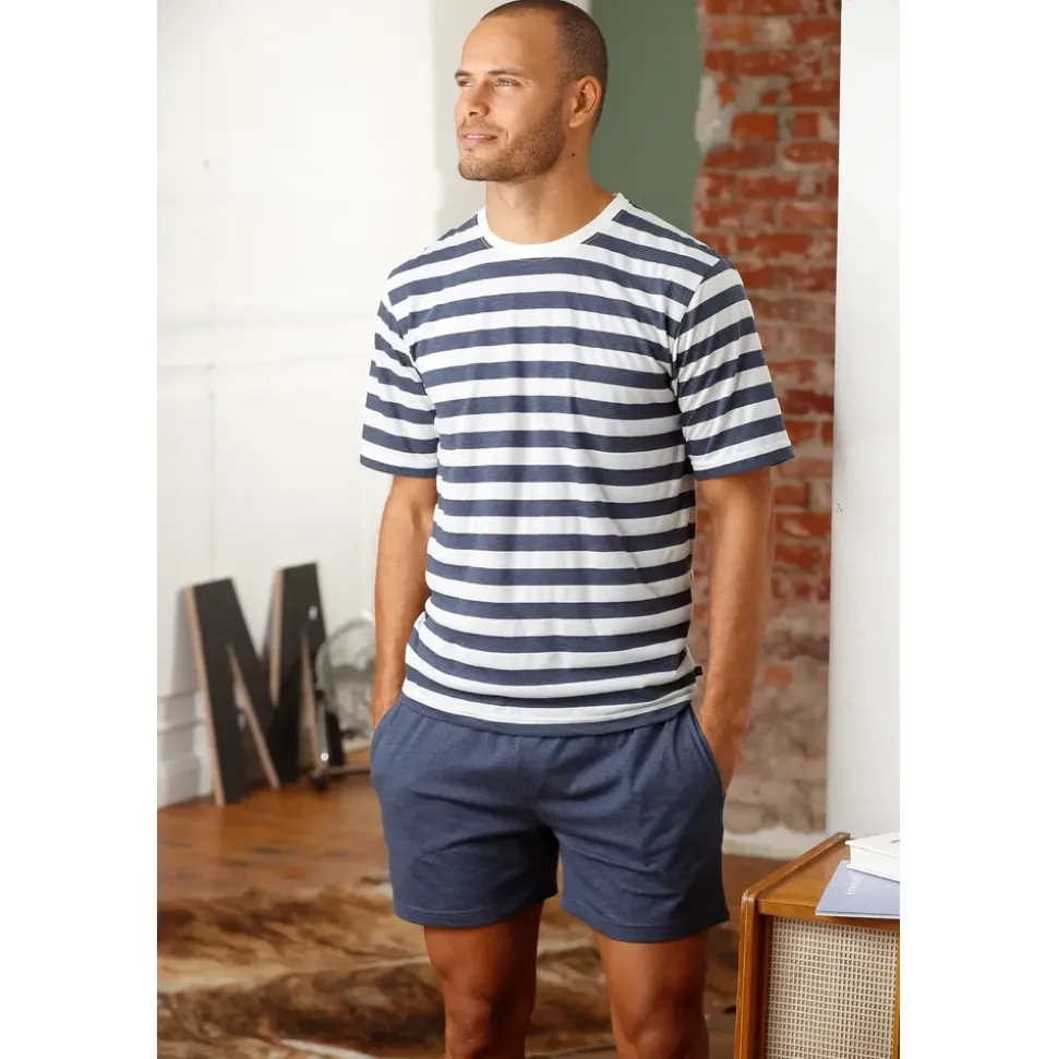 H.I.S. Pyjama gestreift Blau 44/46 (S)