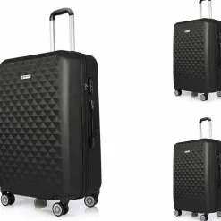 Hoffmanns Diamond Koffer-Set 3-tlg. abs/schwarz