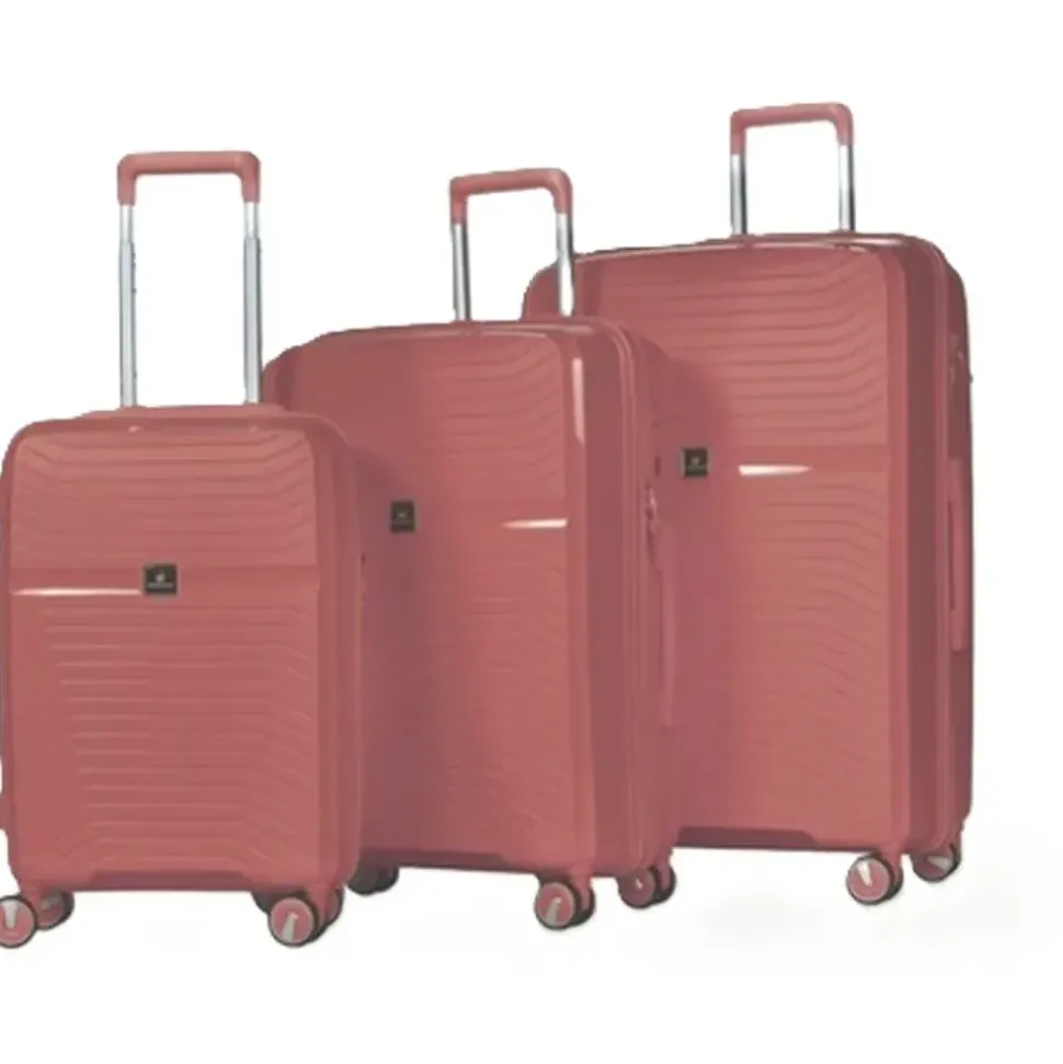 Hoffmans Daisy Koffer-Set 3-tlg. polypropylen/roségold/blau