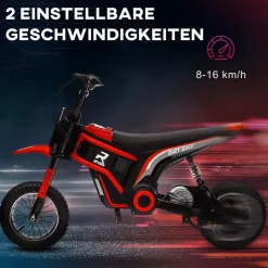 Homcom Elektromotorrad Kinder 24V 350W Rot