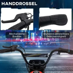 Homcom Elektromotorrad Kinder 24V 350W Rot