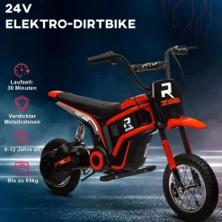 Homcom Elektromotorrad Kinder 24V 350W Rot