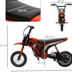 Homcom Elektromotorrad Kinder 24V 350W Rot
