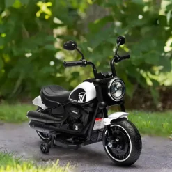 Homcom Kindermotorrad Elektrofahrzeug 3 km/h weiß (1-tlg)