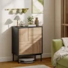 Homcom Sideboard 60 x 75 x 35 cm Schwarz / Naturholz