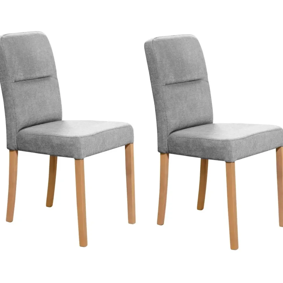Home Affaire Eckbankgruppe HOME AFFAIRE "Laros Sitzgruppe, Eckbank, Stühle, Tisch", grau (grau, grau, natur), B:182cm H:85cm T:141cm, 100% PES, Sitzmöbel-Sets, Eckbankgruppe, perfekt für Küche, Esszimmer, Wohnzimmer, Bestseller