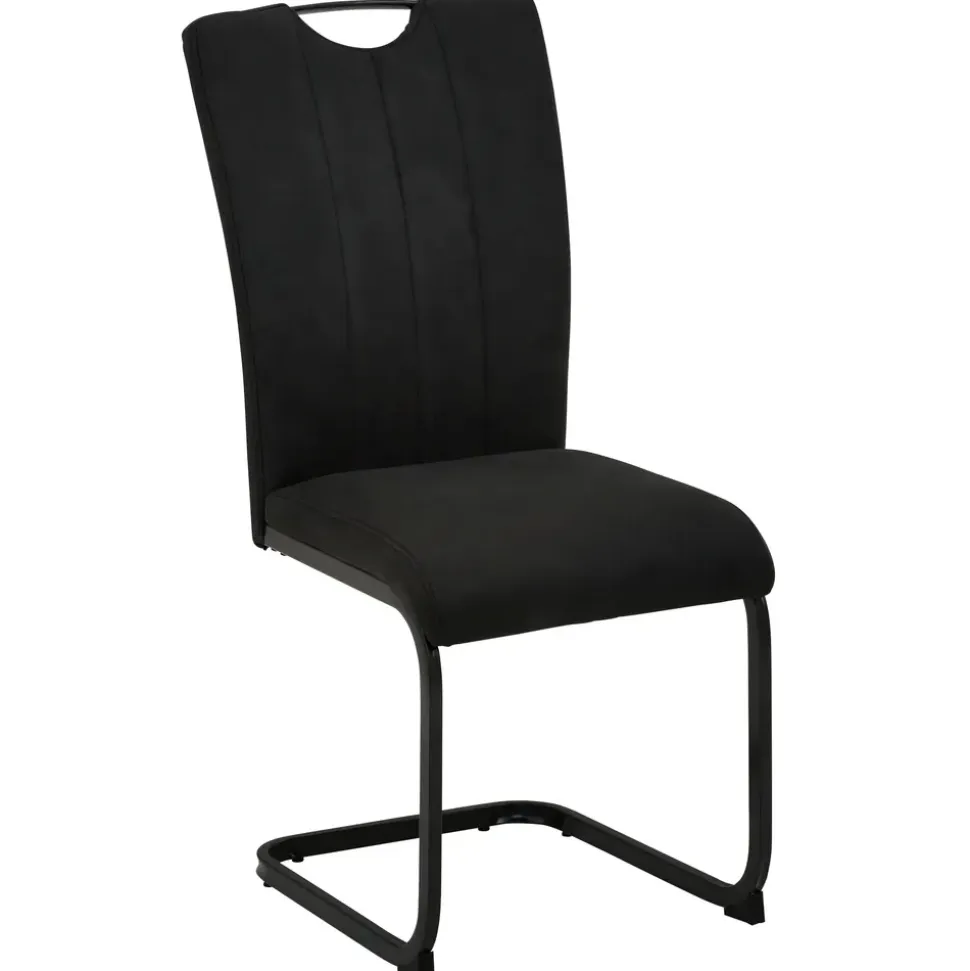 Home Affaire Essgruppe HOME AFFAIRE "Napoli", grau (anthrazit, anthrazit, anthrazit), B:160cm H:75cm T:88,5cm, Sitzmöbel-Sets, Essgruppe, 5-teilige Tischgruppe mit modernem Freischwinger Stuhl und Esstisch