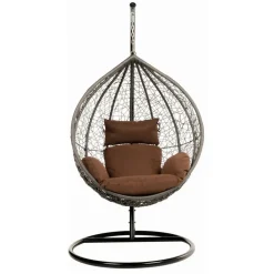 Home Deluxe Hängesessel Cielo schwarz/braun