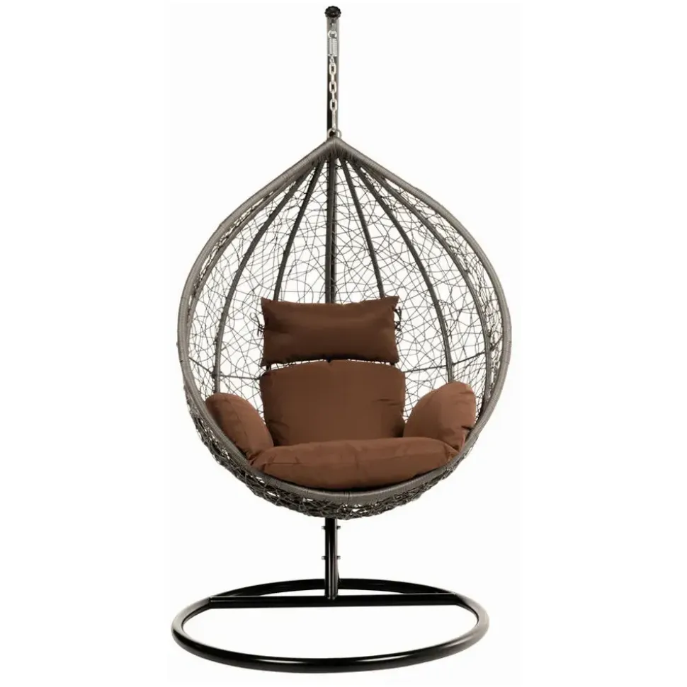 Home Deluxe Hängesessel Cielo schwarz/braun