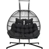 Home Deluxe Hängesessel Loma 2-Sitzer Schwarz