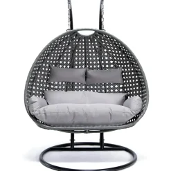 Home Deluxe Hängesessel Twin grau inkl. Regenabdeckung