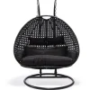 Home Deluxe Hängesessel Twin schwarz inkl. Regenabdeckung