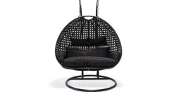 Home Deluxe Hängesessel Twin schwarz inkl. Regenabdeckung