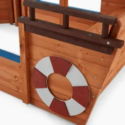 Home Deluxe Holzsandkasten MATSCHEKISTE mit Dach Blau