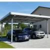 Home Feeling Doppelcarport 5,75 x 5,00 m silber inkl. Regenrinne