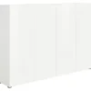 home24 Mister Bianco 160 x 115 x 34 cm weiß / hochglänzend