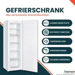 Homex Gefrierschrank FSN2041E-W Weiß