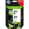 HP 302 schwarz + CMY