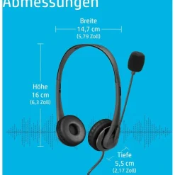 HP USB-A Stereo Kabelgebundenes Headset