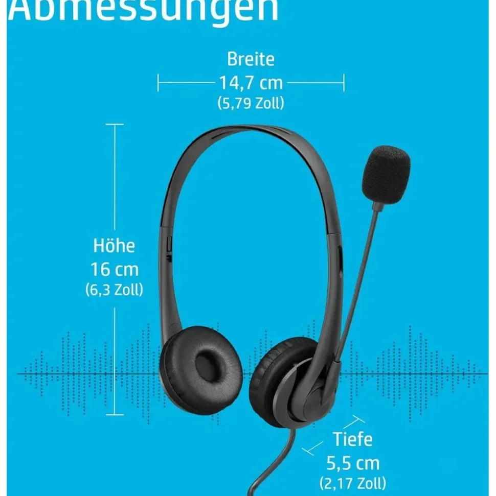 HP USB-A Stereo Kabelgebundenes Headset