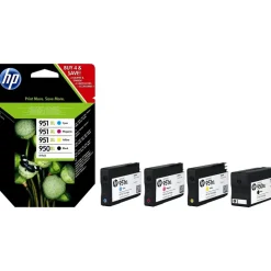 HP 950XL schwarz + 951XL CMY