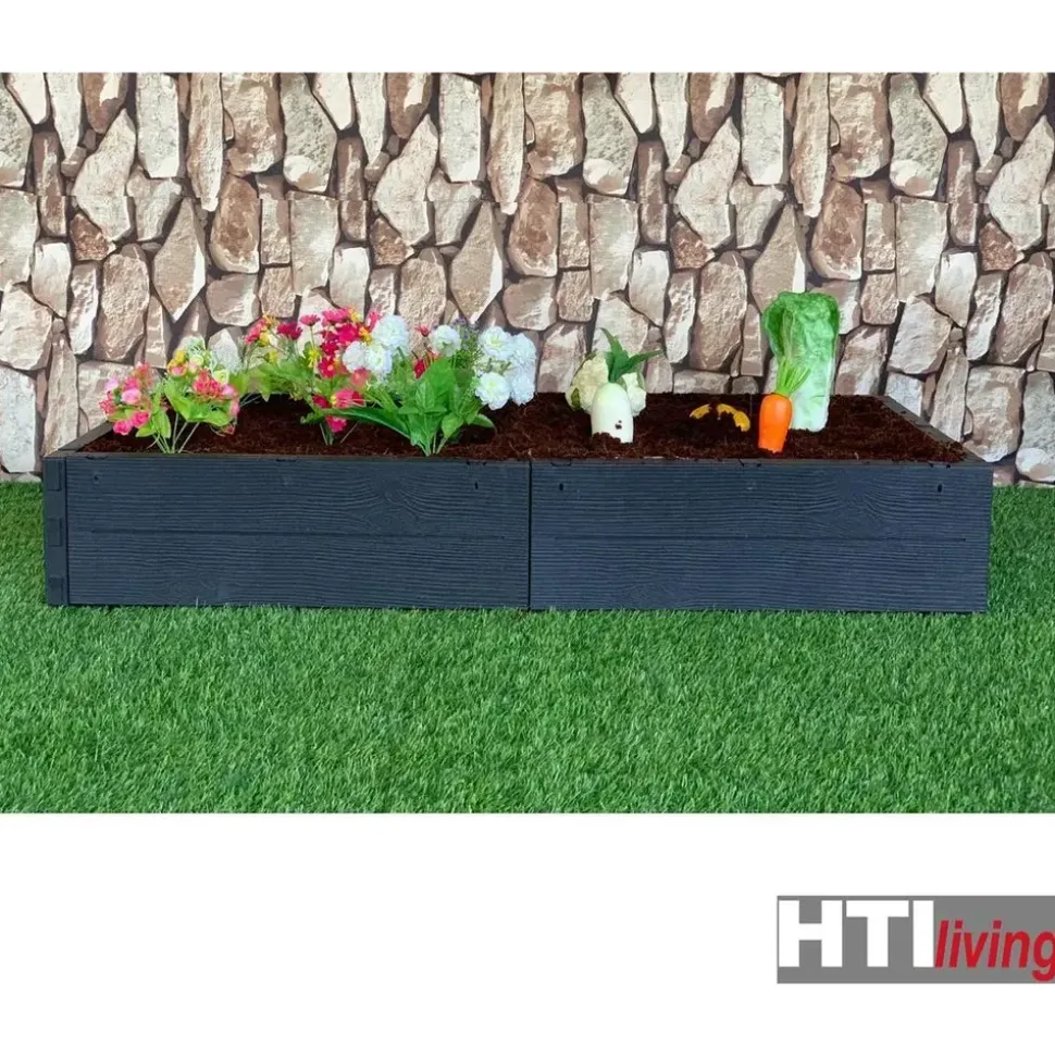 Hti-Living Hochbeet Nessa 6-tlg. dunkelgrau