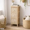 Hti-Living Kommode Melia schmal 26 x 32 x 62 cm Weiß