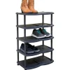 Hti-Living Schuhregal 47 x 80 x 29 cm schwarz