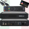 hts e-com DigiQuest Q99 4K UHD TiVuSat Receiver inkl. Karte + WiFi Stick – tivùsat zertifiziert (nicht aktiviert), HEVC HDR, PVR Ready, LAN, USB, HDMI-Kabel