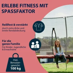 Hudora Fantastic 400V 400 cm inkl. Sicherheitsnetz rot