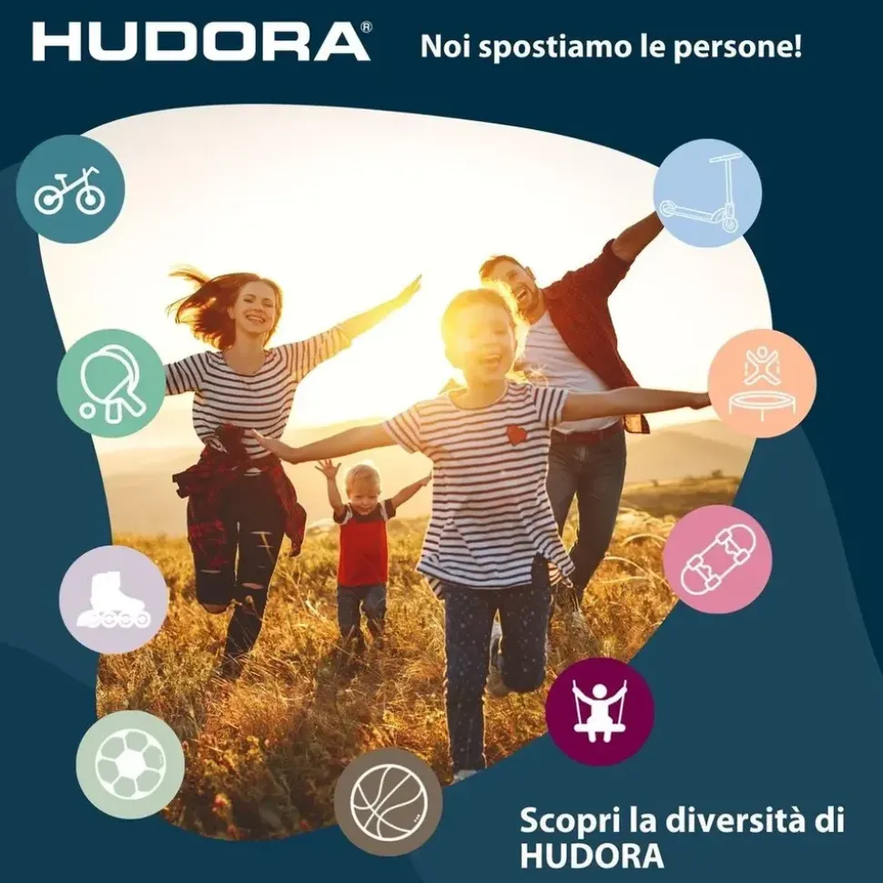 Hudora Fantastic 400V 400 cm inkl. Sicherheitsnetz rot